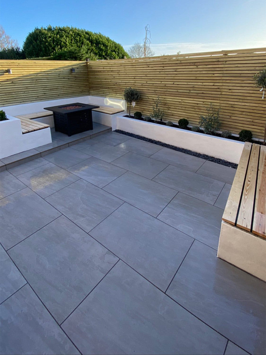 Kandla Grey Outdoor Porcelain Paving Slab - 900x600x20mm
