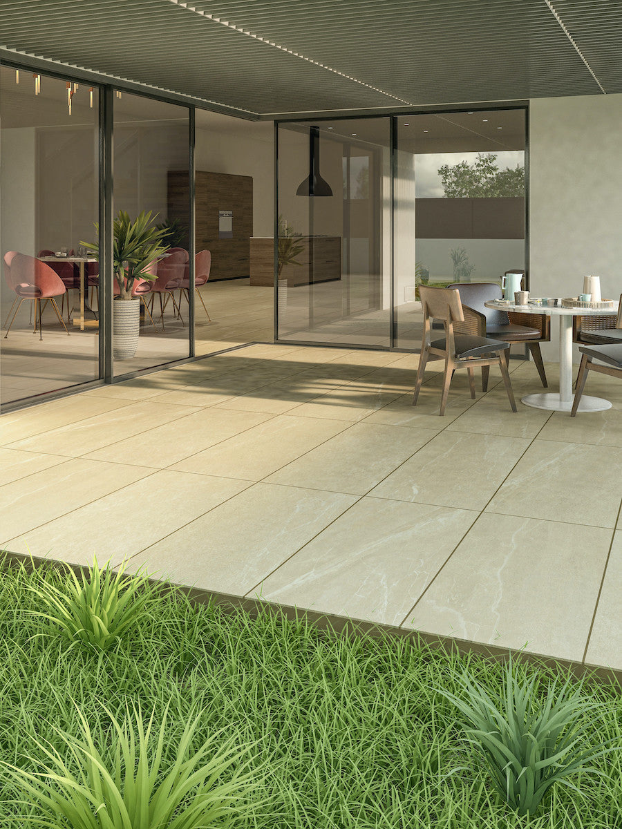 Everest Beige Outdoor Porcelain Paving Slabs Sample